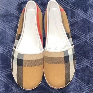 New Burberry Peckfield Espadrilles Sz 34 or 3 US